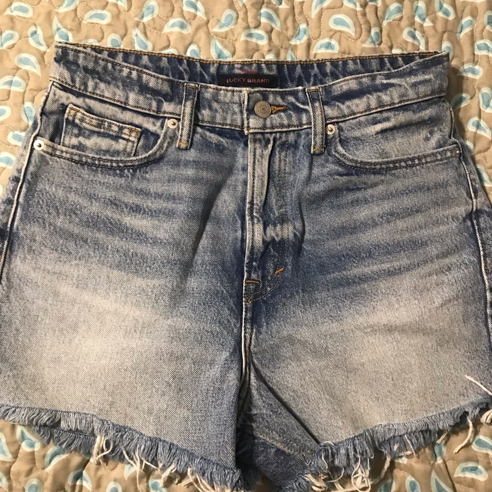 Lucky Brand High-Rise Light Blue Denim Shorts